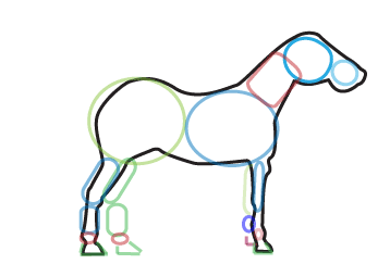 How to draw a cartoon Horse step 3